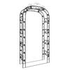vidaXL Arco de jard&iacute;n acero negro 116x45x240 cm