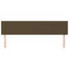 vidaXL Cabeceros 2 unidades de tela marr&oacute;n oscuro 90x5x78/88 cm
