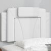 vidaXL Cabecero de cama acolchado Viana cuero sint&eacute;tico blanco 80 cm