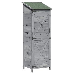 vidaXL Cobertizo de Jard&iacute;n Gris 59,5 x 56 x 176,5 cm