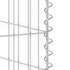 vidaXL Muro gaviones para contenedor basura galvanizado 325x100x110 cm