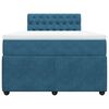 vidaXL Cama box spring con colch&oacute;n terciopelo azul 120x190 cm