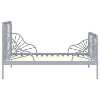 vidaXL Estructura de cama extensible metal gris 80x130/200 cm
