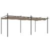 vidaXL P&eacute;rgola con cubierta retr&aacute;ctil gris taupe 589x292x230 cm