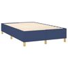 vidaXL Cama box spring con colch&oacute;n tela azul 120x200 cm