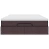 vidaXL Estructura cama otomana colch&oacute;n tela marr&oacute;n oscuro 140x200cm