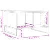 vidaXL Mesa de centro madera contrachapada blanco brillo 60x50x36,5 cm