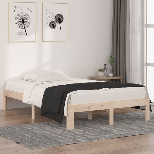 vidaXL Estructura de cama doble pequeña sin colchón 120x190 cm
