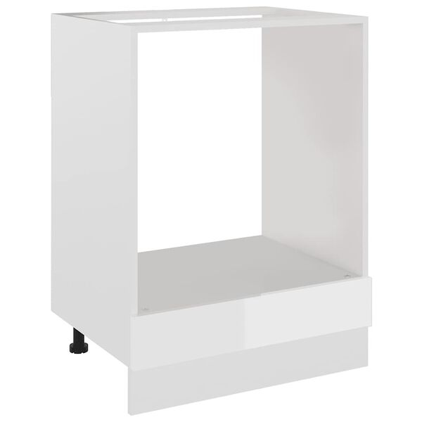 vidaXL Mueble para horno "Riga" blanco brillante 60x46x81,5 cm madera de ingeniería