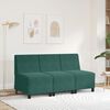 Sof&aacute; modular sin brazos vidaXL de terciopelo verde oscuro de 55 cm