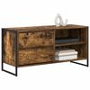 vidaXL Gabinete de TV con caj&oacute;n Roble Humo 100 x 36 x 49,5 cm