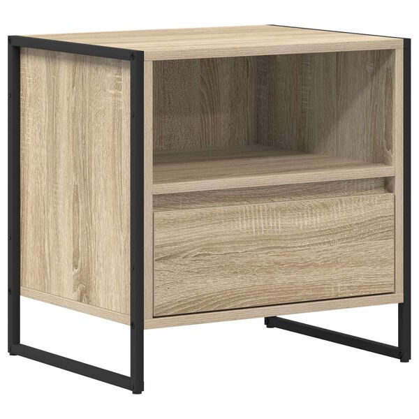 vidaXL Mesa de Noche Sonoma 50 x 39,5 x 50 cm Madera contrachapada