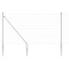 vidaXL Valla con Poste Plateado 1 x 10 m Acero