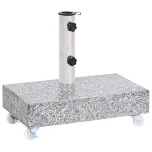 vidaXL Base de sombrilla granito gris claro 45x25x8,3 cm