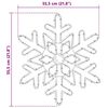 vidaXL Copos de nieve navide&ntilde;os Azul 55.5 x 55.5 x 0.75 cm PVC