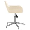 vidaXL Sillas de comedor giratorias 4 unidades terciopelo color crema