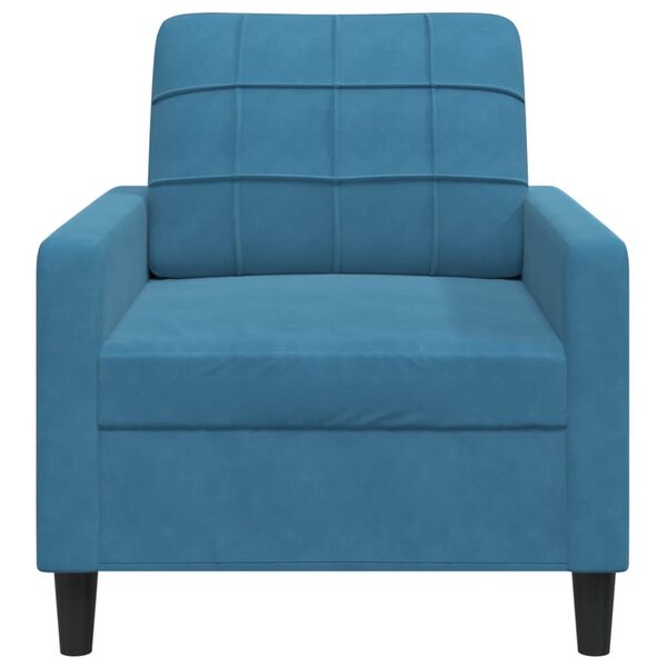 vidaXL Sill&oacute;n de terciopelo azul 60 cm