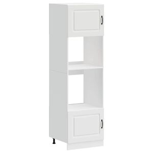 vidaXL Armarios para horno 2 uds Kalmar blanco madera de ingenier&iacute;a