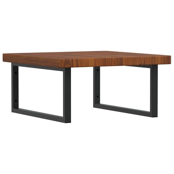 vidaXL Estante de lavabo de pared de acero y madera maciza de roble