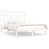 vidaXL Estructura de cama sin colch&oacute;n madera de pino blanca 140x200 cm