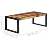 vidaXL Mesa de centro de madera maciza de acacia 110x60x40 cm