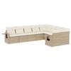 vidaXL Set de sof&aacute;s de jard&iacute;n 9 pzas con cojines rat&aacute;n sint&eacute;tico beige