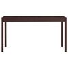 vidaXL Mesa de comedor de madera de pino marr&oacute;n oscuro 140x70x73 cm