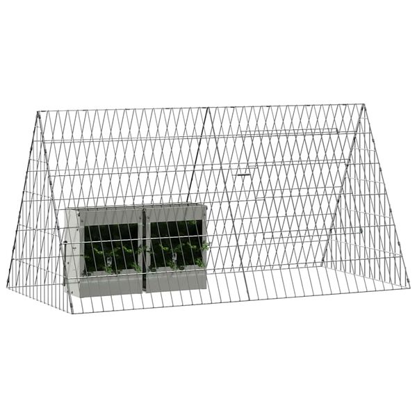 vidaXL Jaula para conejos Plateado 650 x 55 x 55 cm Acero Galvanizado