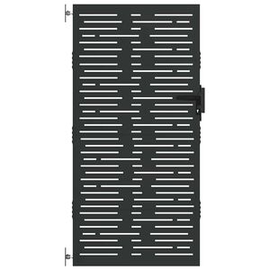 vidaXL Puerta de jard&iacute;n con cerradura Negro 85 x 175 cm