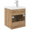 vidaXL Mueble para lavabo con lavabo integrado y grifo roble artesanal
