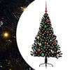 vidaXL &Aacute;rbol de Navidad Artificial Preiluminado Negro 150 cm PVC