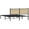 vidaXL Estructura de cama sin colchón metal roble Sonoma 137x190 cm