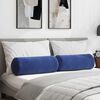 vidaXL Cojines Bolster 2 pcs Azul Policía Ø 25 x 70 cm Tela de pana