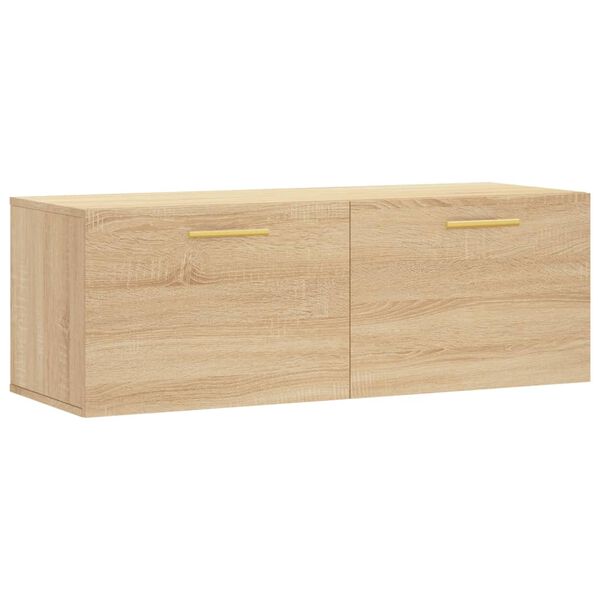 vidaXL Armario de pared madera ingenier&iacute;a roble Sonoma 100x36,5x35 cm
