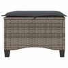 vidaXL Taburetes de jardín con cojines 2 uds gris 55x55x36 cm