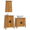 vidaXL Conjunto de muebles de ba&ntilde;o 3 piezas madera maciza de pino