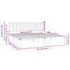 vidaXL Estructura cama sin colchón con cabecero metal negro 180x200 cm