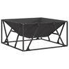 vidaXL Taz&oacute;n de fuego Negro 80 x 80 x 40 cm Acero autopatinable