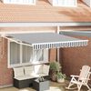 vidaXL Toldo retr&aacute;ctil aluminio y tela gris antracita y blanco 3x2,5 m