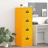 vidaXL Mueble archivador 2 pcs Amarillo Mostaza 44 x 50 x 106.5 cm