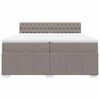 vidaXL Cama box spring con colch&oacute;n tela gris taupe 200x200 cm