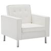 vidaXL Sill&oacute;n blanco 75x70x75 cm piel sint&eacute;tica