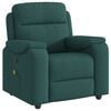 vidaXL Sill&oacute;n de masaje reclinable de tela verde oscuro