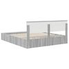vidaXL Estructura de cama con estante Manual Gris Sonoma 200 x 200 cm