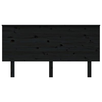 vidaXL Cabecero de cama madera maciza de pino negro 154x6x82,5 cm