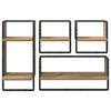 vidaXL Conjunto de estantes de pared con estante 4 pcs Roble artesanal