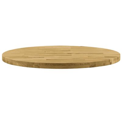 vidaXL Superficie de mesa redonda madera maciza de roble 44 mm 400 mm
