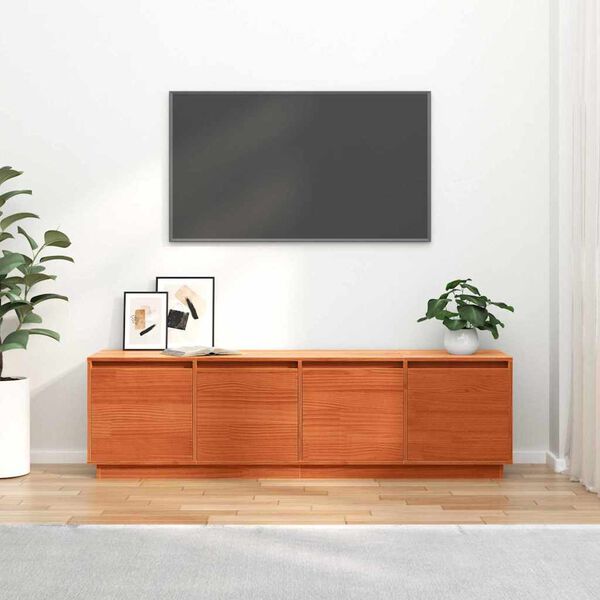 vidaXL Mueble de TV Marr&oacute;n 156 x 37 x 45 cm Madera de ingenier&iacute;a