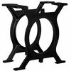 vidaXL Patas de mesa de comedor en O hierro fundido 2 unidades