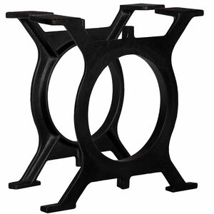 vidaXL Patas de mesa de comedor en O hierro fundido 2 unidades